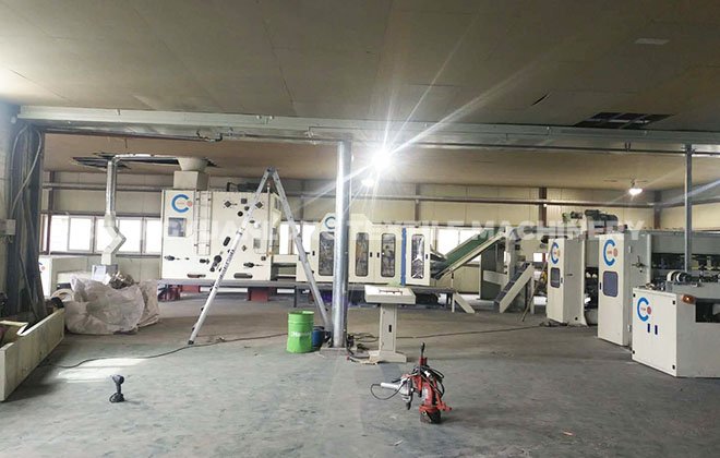 Glass fiber felt needle punching production line