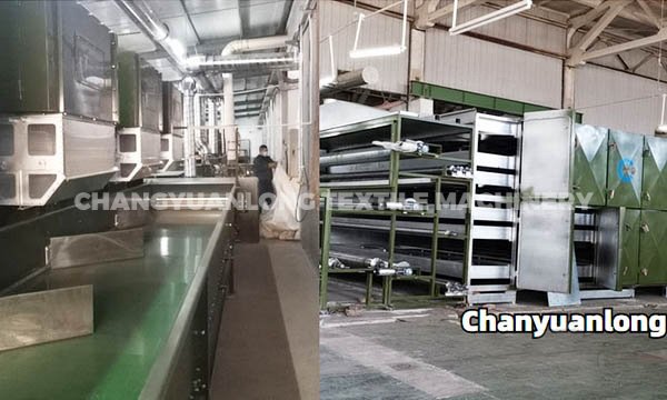 8 carding machies themal bonded wadding production line installation and commissioning